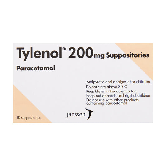 Tylenol 200 Suppositories 10'S