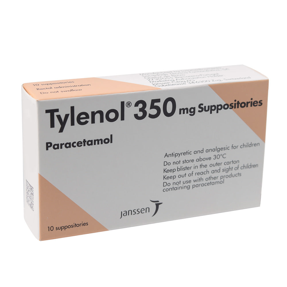 Tylenol 350mg Suppositories 10'S