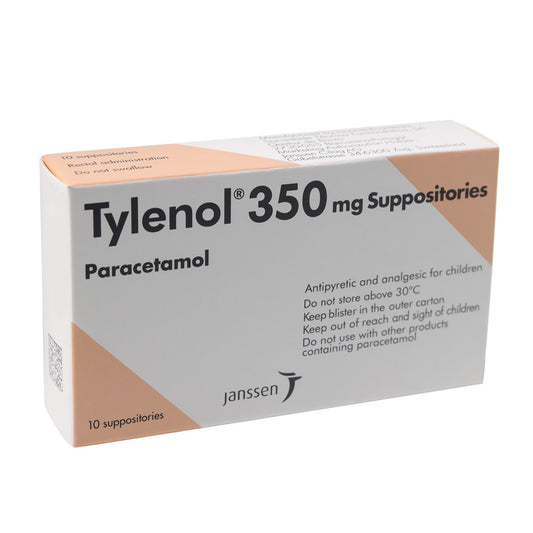 Tylenol 350mg Suppositories 10'S