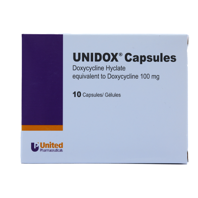 Unidox 100mg Capsules 10'S