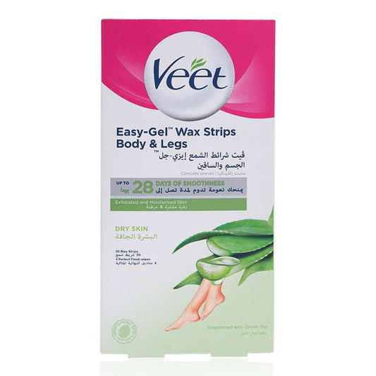 Veet Wax Strips Body & Legs For Dry Skin  20'S