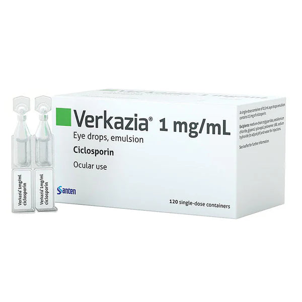 VERKAZIA 1MG/ML EYE DROPS EMULSION 120'S