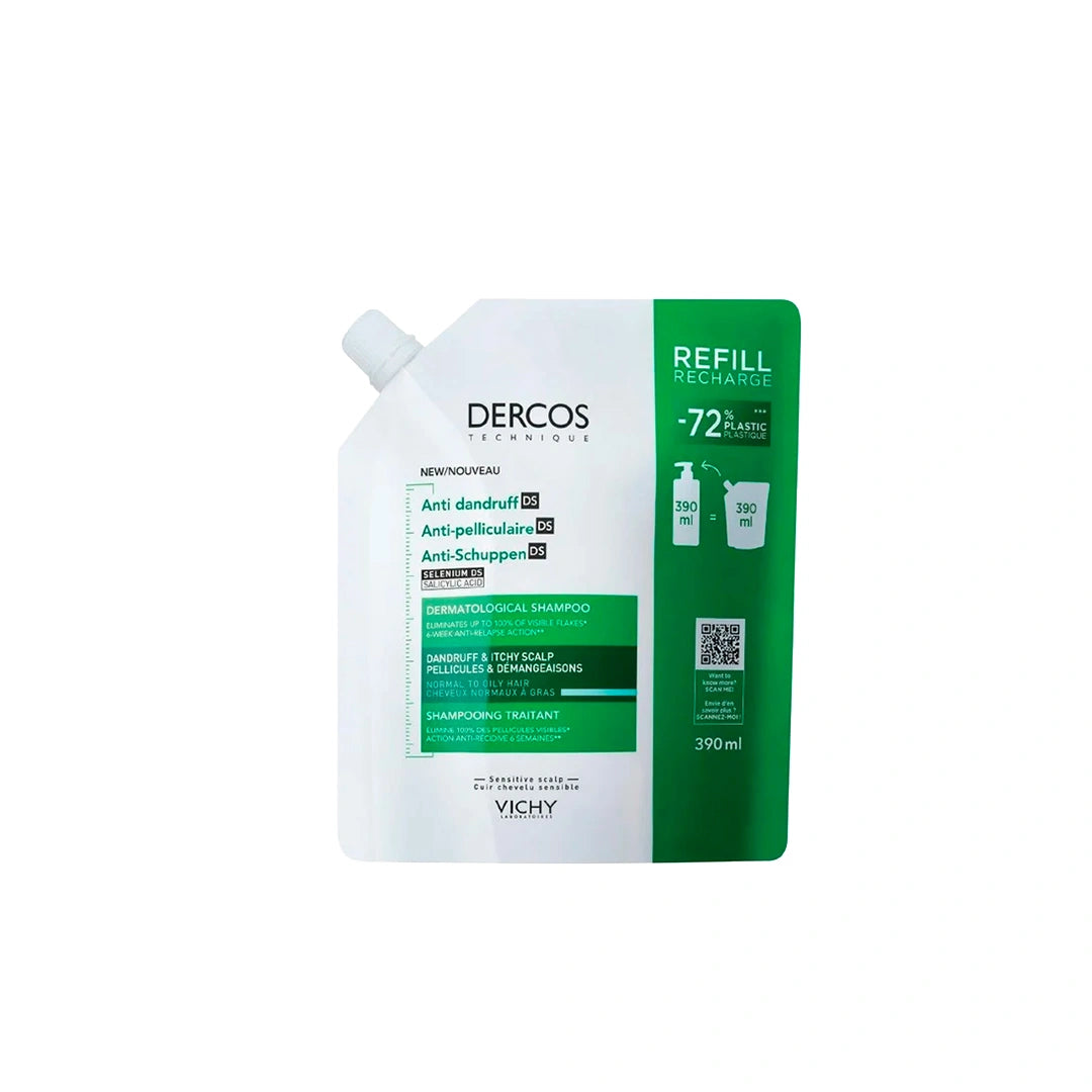 Vichy Dercos Anti Dandruff Shampoo Normal To Oily Hair -Refill 390ml