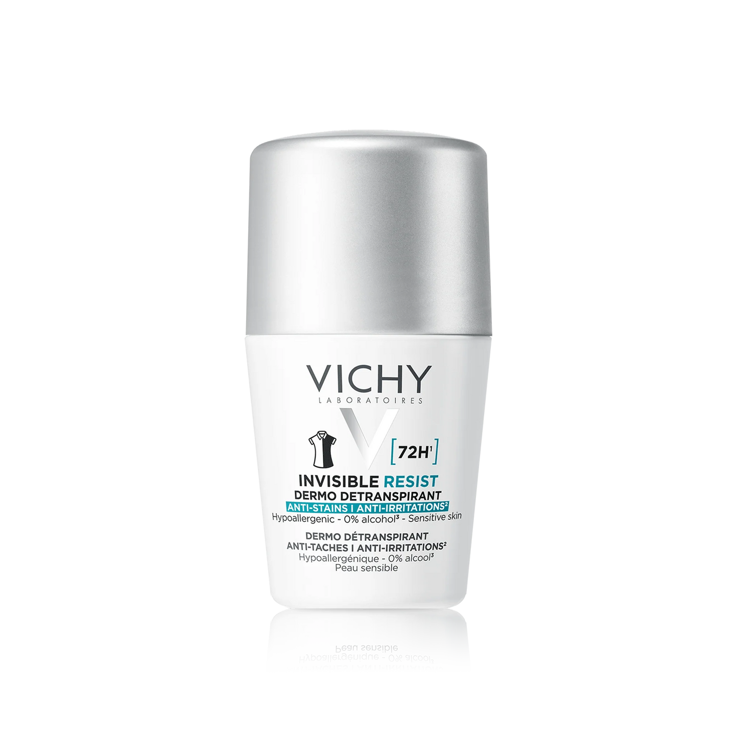 Vichy Invisible Resist Dermo Detranspirant 72h -Women Deo Roll On 50ml