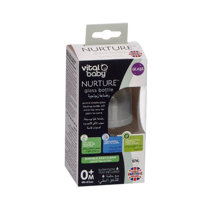 Vital Baby Nurture Glass Feeding Bottle 60Ml