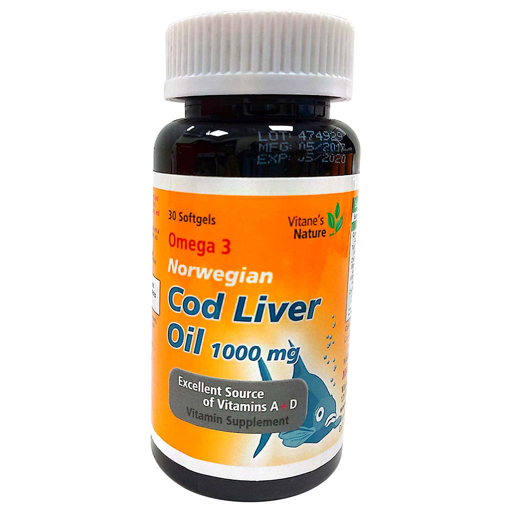 Vitane Norwegian Cod Liver Oil 1000Mg Capsules 30'S