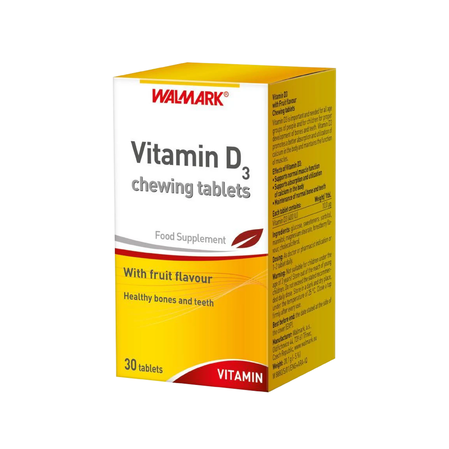Walmark Vitamin 400iu D3 Chewable Tablets 30'S