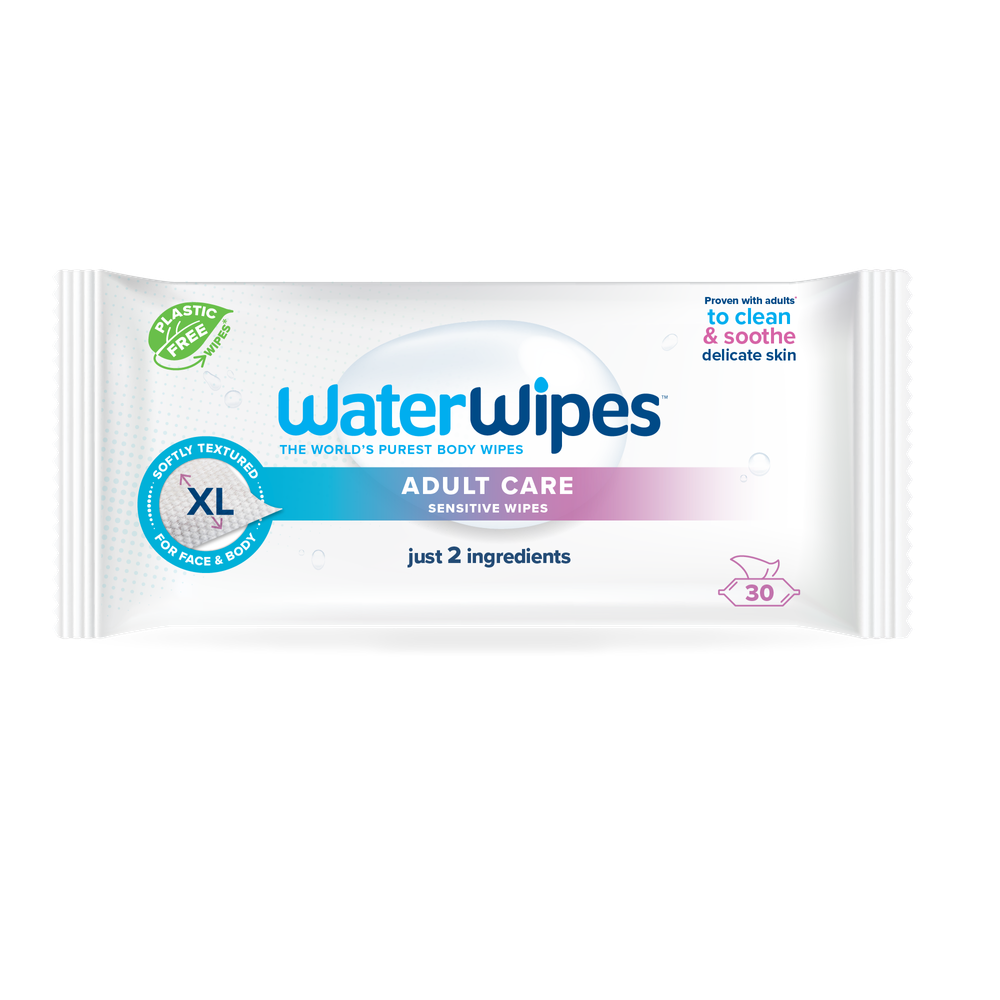 Waterwipes Adult Care Sensitive Wipes Xl 30'S
