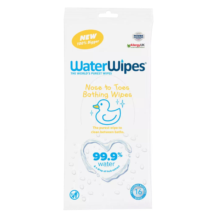 Waterwipes Nose To Toes Bathing 16'S