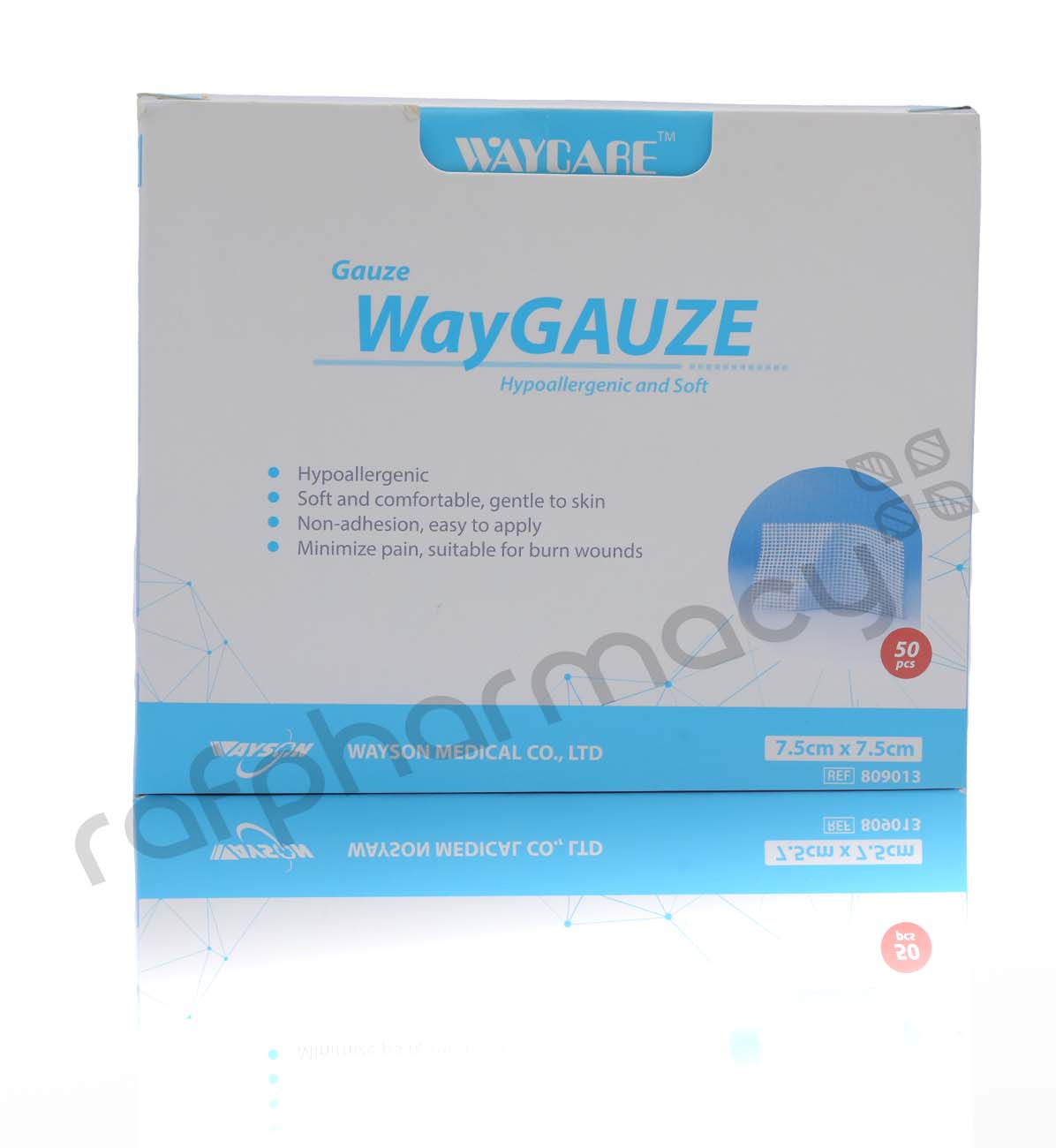 Waycare Sterile Gauze Swabs 7.5x7.5 Cm 50'S