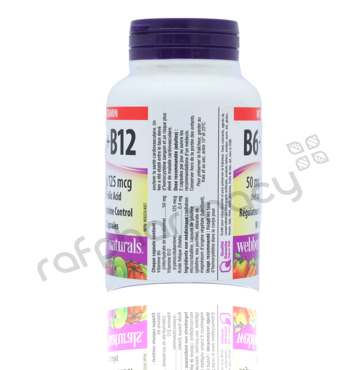 كبسولات فيتامين ب6+ب12 من ويبر ناتشورال 50 مجم/125 ميكروجرام، 1 × 90 كبسولة