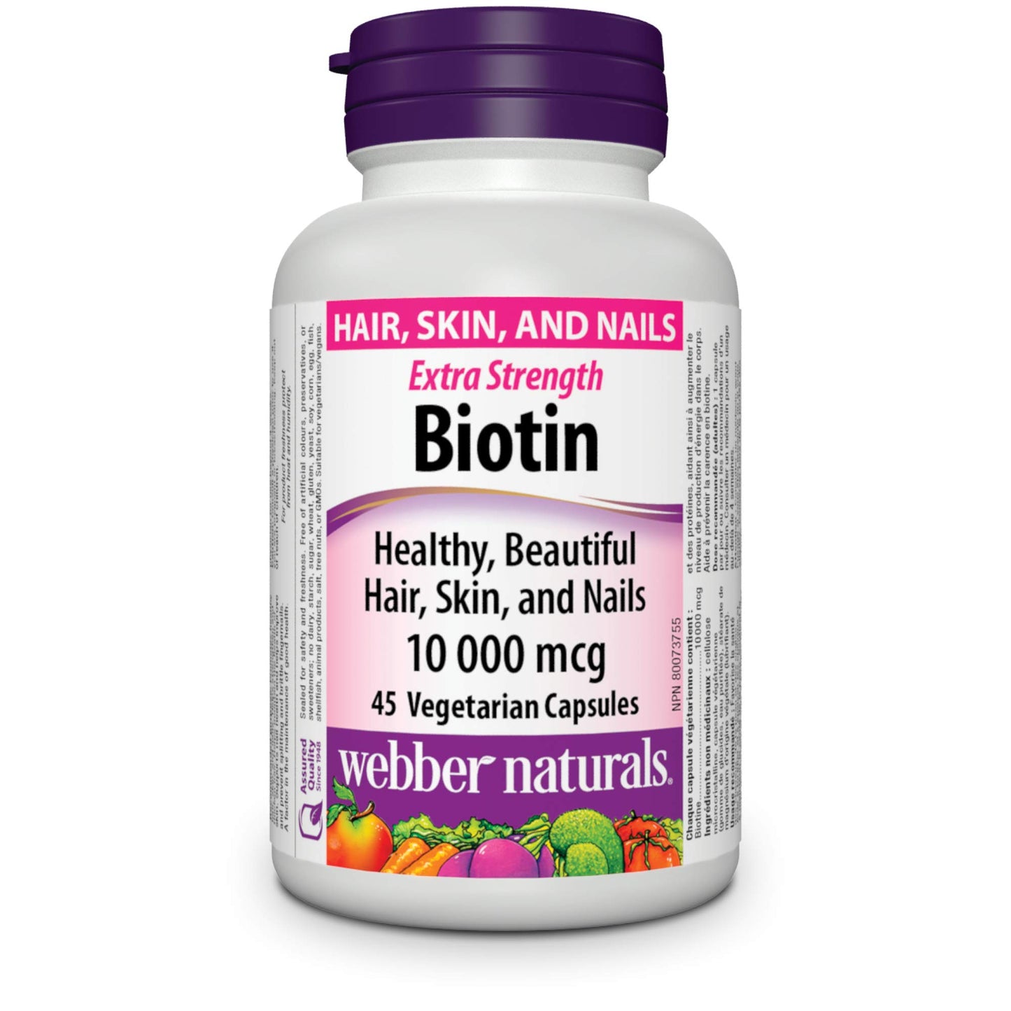 Webber Naturals Biotin 10000Mcg Capsules 45'S