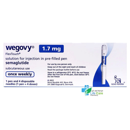 Wegovy 1.7mg Injection In Pre-Filled Pen 1'S