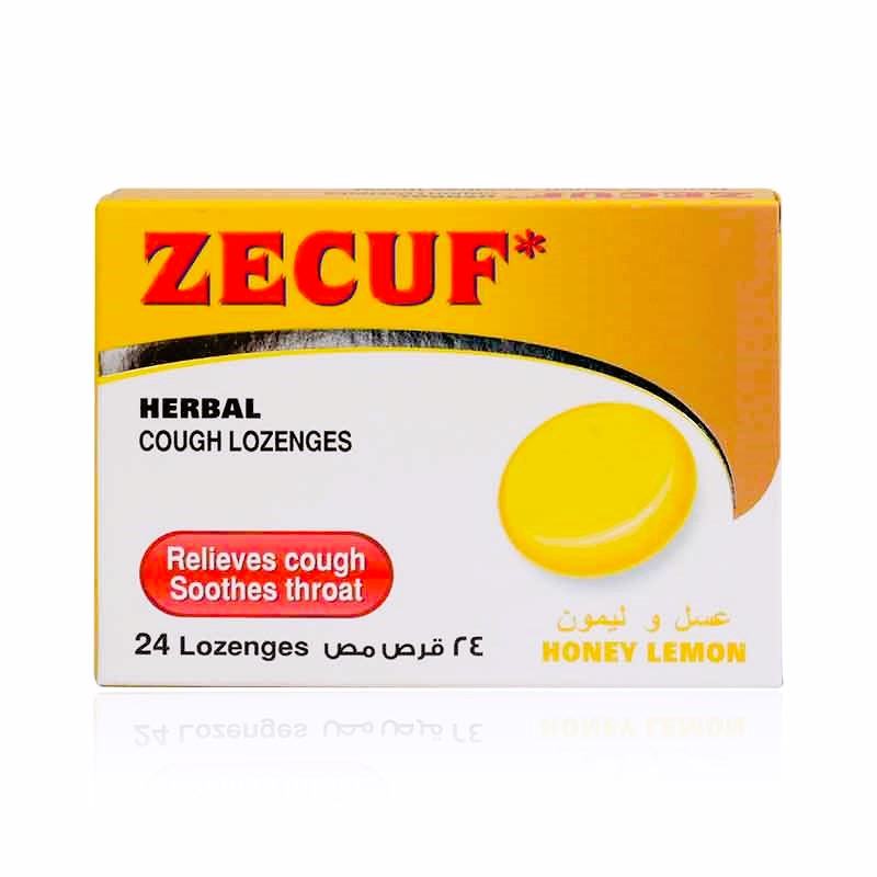 ZECUF HONEY LEMON HERBAL LOZENGES 24'S