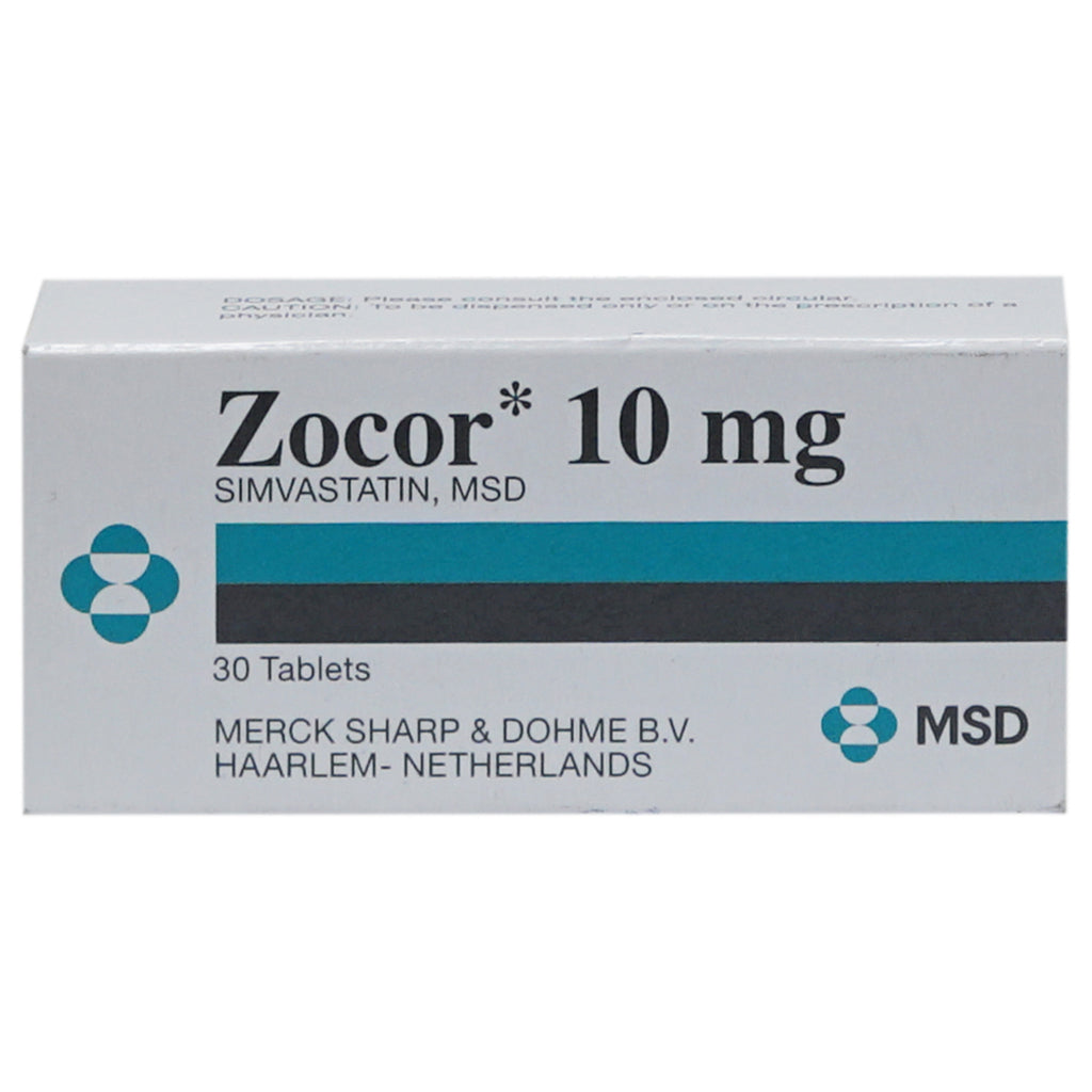 ZOCOR 10MG TABLETS 30'S