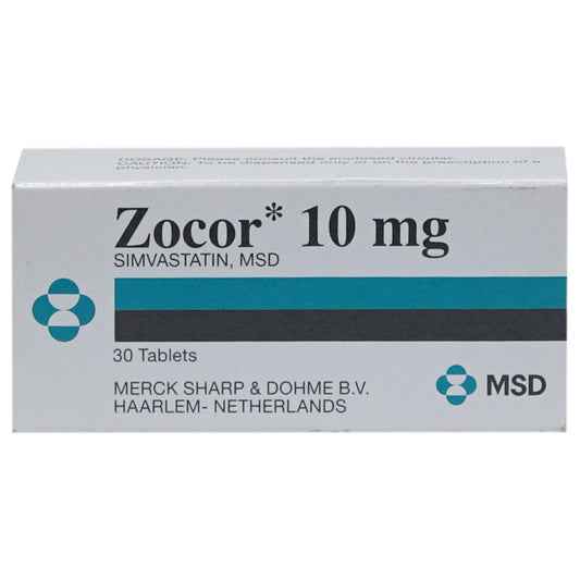 ZOCOR 10MG TABLETS 30'S